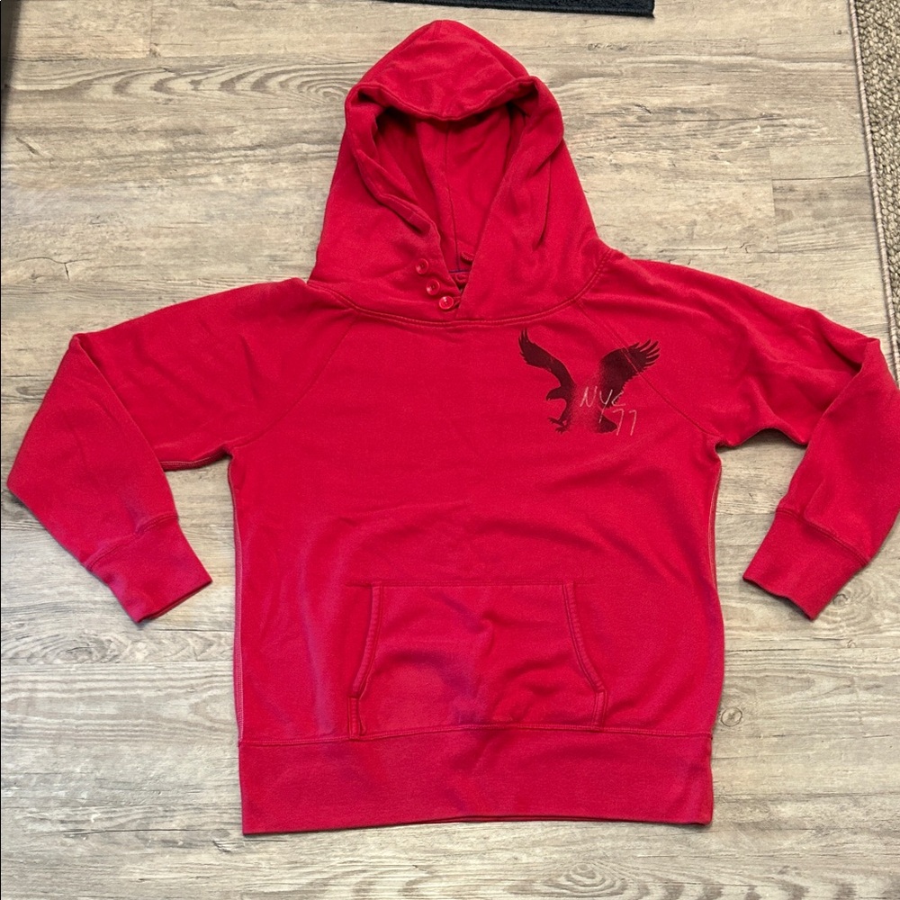 American Eagle Outfitters Pink Buttoned Hoodie